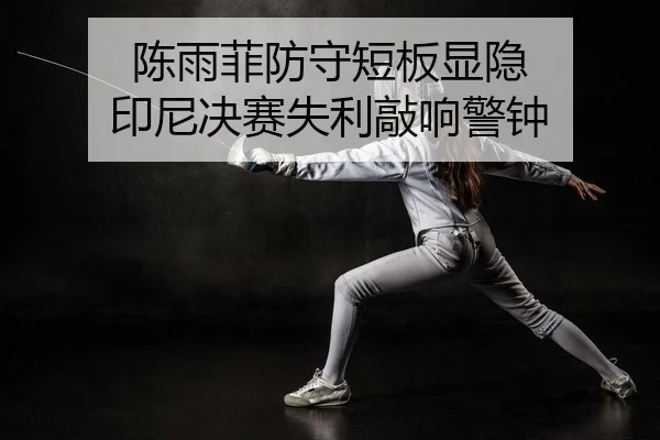 陈雨菲防守短板显隐 印尼决赛失利敲响警钟